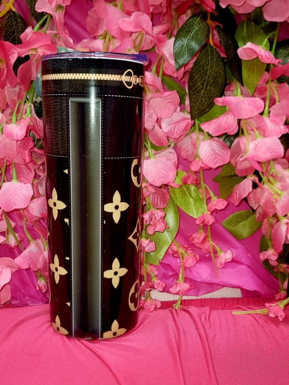 Luxury Designer Purse 20oz Tumbler w/Lid & Straw - Picture 3 of 5